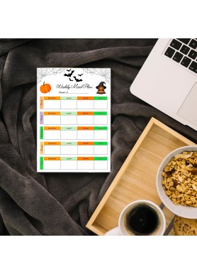 Halloween Weekly Meal Planner (Printable PDF)
