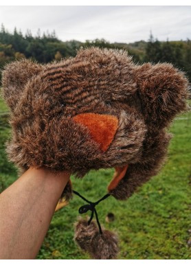Brown Furry Bear Hat 