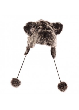Black Furry Bear Hat 