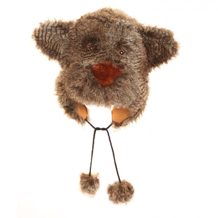Brown Furry Bear Hat 